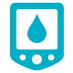 Icono de monitor de azúcar en sangre azul