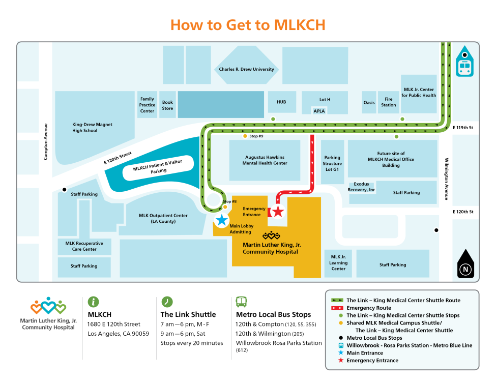 Mapa del campus de MLKCH